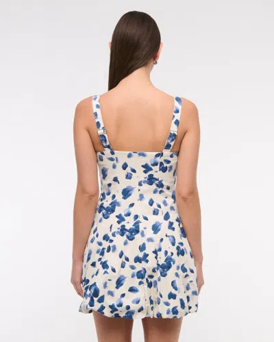 Abercrombie & Fitch The A&f Mila Bubble Hem Mini Dress In Blue