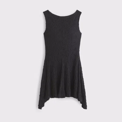Abercrombie & Fitch Slash Lace Mini Dress In Black