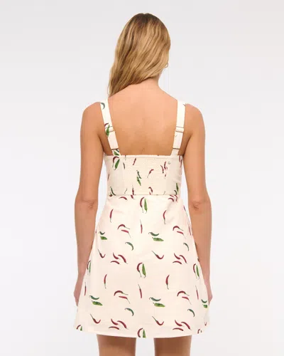 Abercrombie & Fitch V-neck Linen-blend Mini Dress