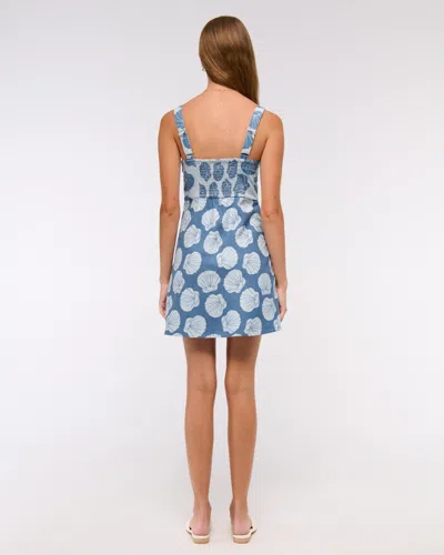 Abercrombie & Fitch V-neck Linen-blend Mini Dress