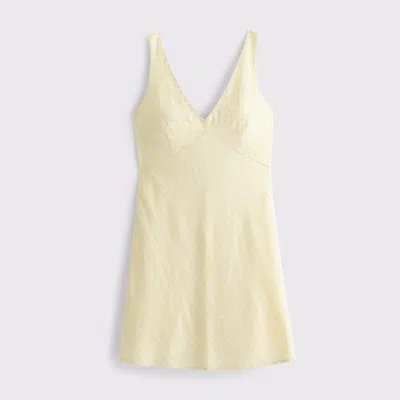 Abercrombie & Fitch V-neck Linen-blend Mini Dress