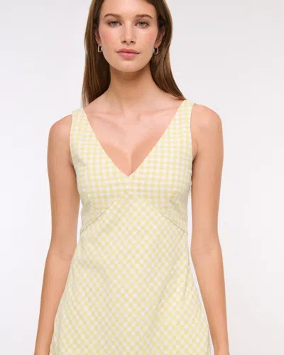 Abercrombie & Fitch V-neck Linen-blend Mini Dress