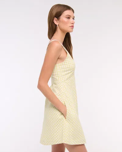 Abercrombie & Fitch V-neck Linen-blend Mini Dress