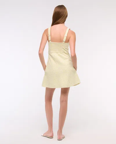 Abercrombie & Fitch V-neck Linen-blend Mini Dress