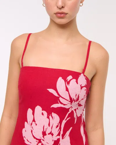 Abercrombie & Fitch The A&f Scarlett Strapless Linen-blend Skort In Red