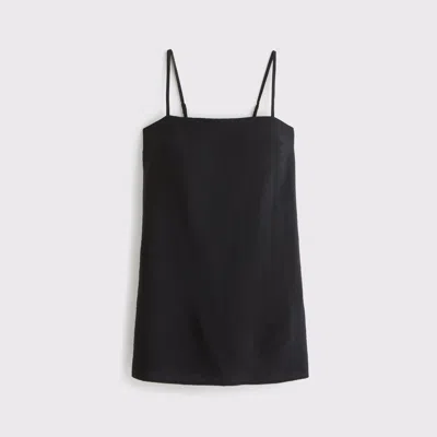 Abercrombie & Fitch Straight Neck Slip Skort In Black