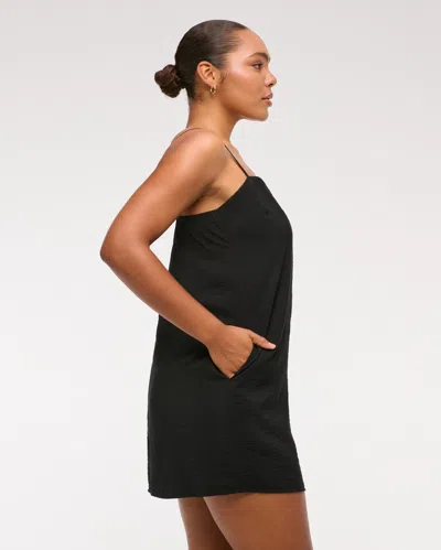 Abercrombie & Fitch Straight Neck Slip Skort In Black