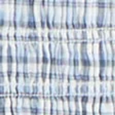 Abercrombie & Fitch Drop-waist Smocked Mini Dress In Blue