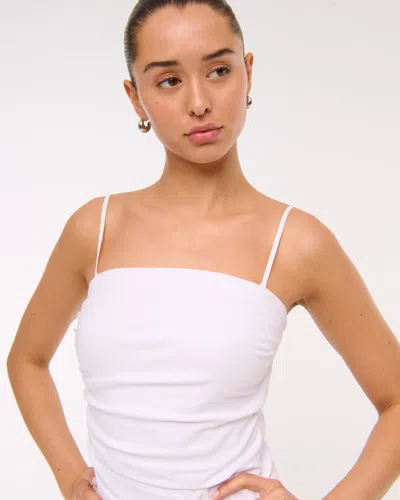 Abercrombie & Fitch Strapless Asymmetrical Mini Dress In White