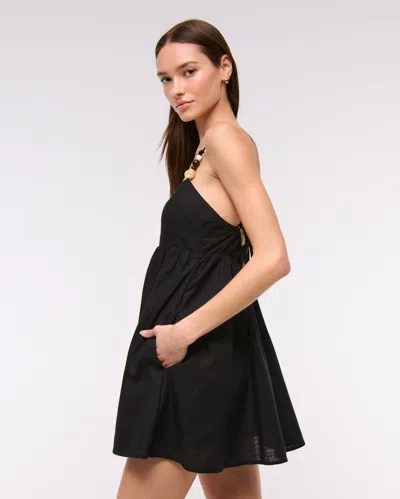 Abercrombie & Fitch Beaded Sweetheart Babydoll Skort In Black