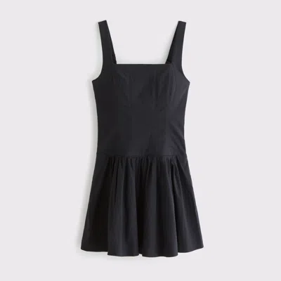 Abercrombie & Fitch The A&f Mila Drop-waist Mini Dress In Black