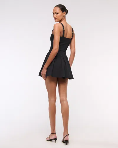 Abercrombie & Fitch The A&f Mila Drop-waist Mini Dress In Black