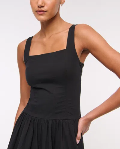 Abercrombie & Fitch The A&f Mila Drop-waist Mini Dress In Black