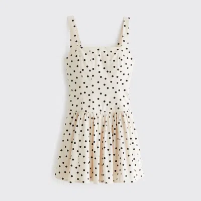 Abercrombie & Fitch The A&f Mila Drop-waist Mini Dress In White