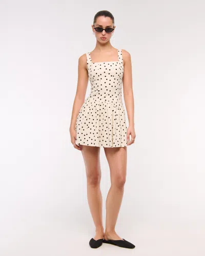 Abercrombie & Fitch The A&f Mila Drop-waist Mini Dress In White