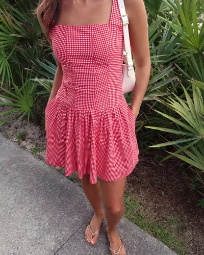 Abercrombie & Fitch The A&f Mila Drop-waist Mini Dress In Red