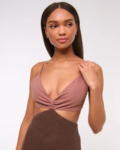 Abercrombie & Fitch The A&f Julia Slip Cutout Maxi Dress In Brown