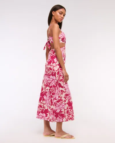 Abercrombie & Fitch The A&f Julia Slip Cutout Maxi Dress In Pink