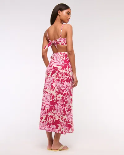 Abercrombie & Fitch The A&f Julia Slip Cutout Maxi Dress In Pink
