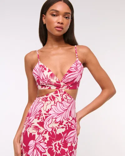 Abercrombie & Fitch The A&f Julia Slip Cutout Maxi Dress In Pink