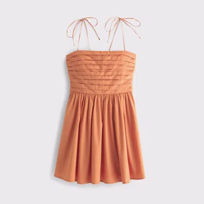 Abercrombie & Fitch The A&f Emerson Tie-strap Mini Dress In Orange