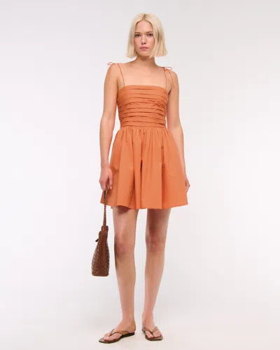 Abercrombie & Fitch The A&f Emerson Tie-strap Mini Dress In Orange