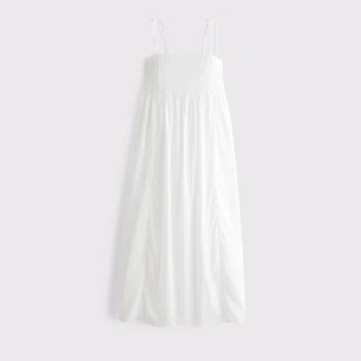 Abercrombie & Fitch Pintuck Flowy Maxi Dress In Transparent