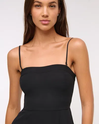 Abercrombie & Fitch The A&f Camille Strapless Godet Midi Dress In Black