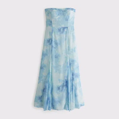 Abercrombie & Fitch The A&f Camille Strapless Godet Midi Dress