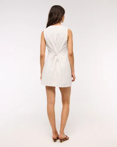 Abercrombie & Fitch The A&f Mara Linen-blend Vest Mini Dress In Sand