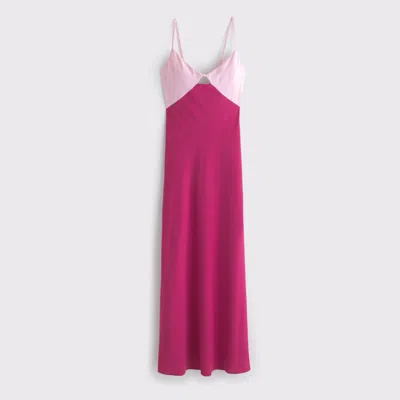 Abercrombie & Fitch The A&f Julia Slip Cutout Maxi Dress In Purple