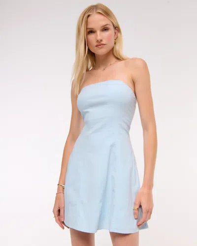 Abercrombie & Fitch The A&f Mila Strapless Mini Dress In Blue