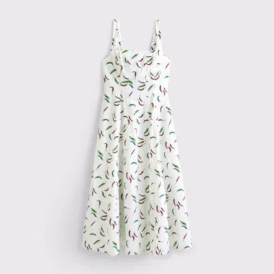 Abercrombie & Fitch The A&f Mila Stretch Midi Dress In White