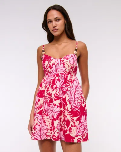 Abercrombie & Fitch Beaded Sweetheart Babydoll Skort In Multi