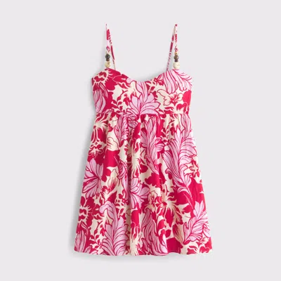 Abercrombie & Fitch Beaded Sweetheart Babydoll Skort In Multi