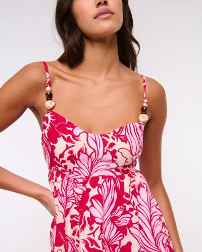 Abercrombie & Fitch Beaded Sweetheart Babydoll Skort In Multi