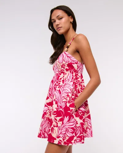 Abercrombie & Fitch Beaded Sweetheart Babydoll Skort In Multi