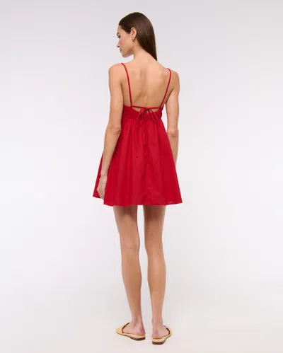 Abercrombie & Fitch Beaded Sweetheart Babydoll Skort In Red