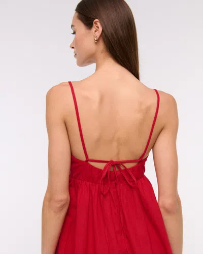 Abercrombie & Fitch Beaded Sweetheart Babydoll Skort In Red