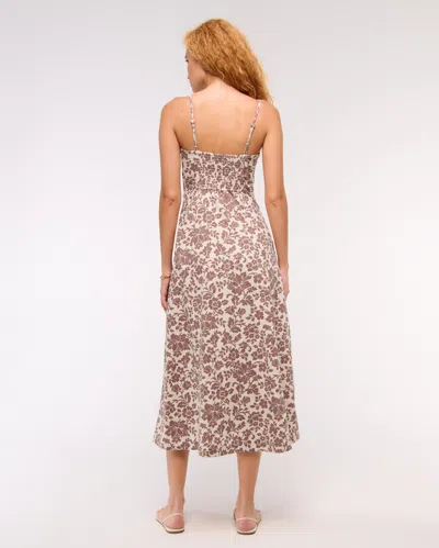 Abercrombie & Fitch Beaded Flowy Midi Dress In Multi