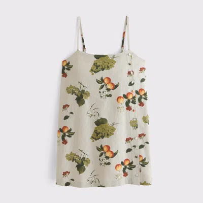 Abercrombie & Fitch Linen-blend Button Skort