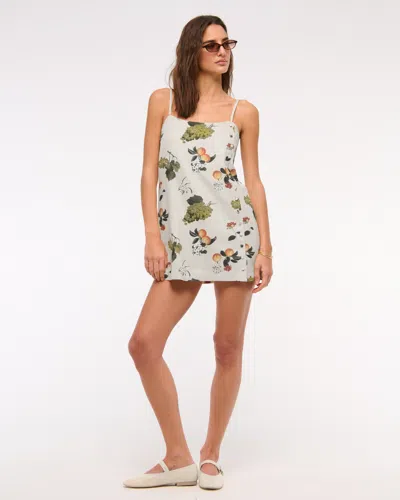 Abercrombie & Fitch Linen-blend Button Skort