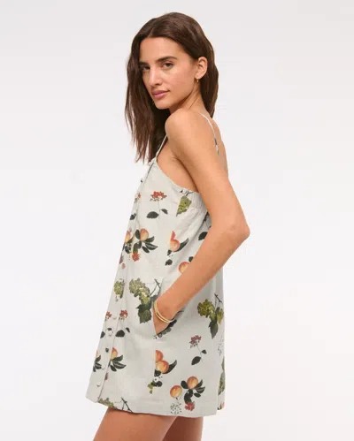 Abercrombie & Fitch Linen-blend Button Skort