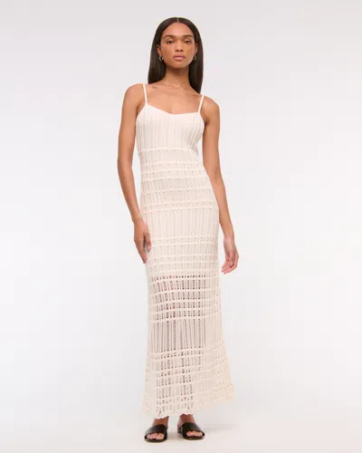 Abercrombie & Fitch Crochet-style Maxi Dress In Multi