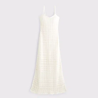 Abercrombie & Fitch Crochet-style Maxi Dress In Multi