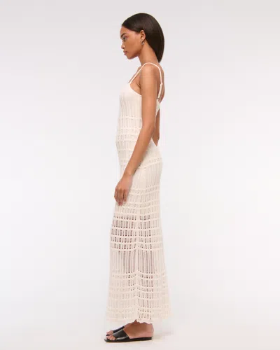 Abercrombie & Fitch Crochet-style Maxi Dress In Multi