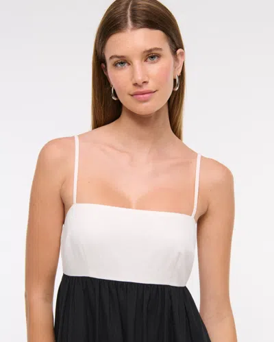 Abercrombie & Fitch Tie-back Babydoll Maxi Dress In Multi