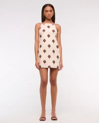 Abercrombie & Fitch Shift Linen-blend Mini Dress
