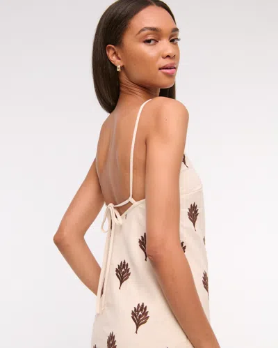 Abercrombie & Fitch Shift Linen-blend Mini Dress