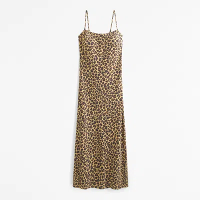 Abercrombie & Fitch The A&f Julia Slip Maxi Dress In Brown